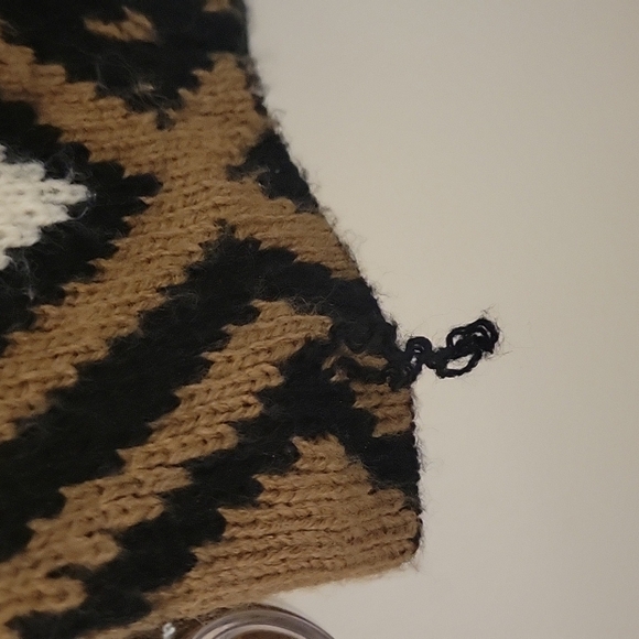 WEST 36TH Geometric Art Deco Draped Grandpa Cardigan Sweater Medium Large - Picture 6 of 9